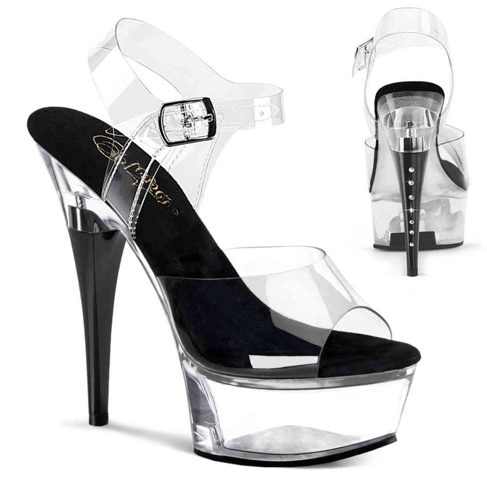 Pleaser - CAPTIVA608 Sandale à bride à la cheville - Transparent Product image